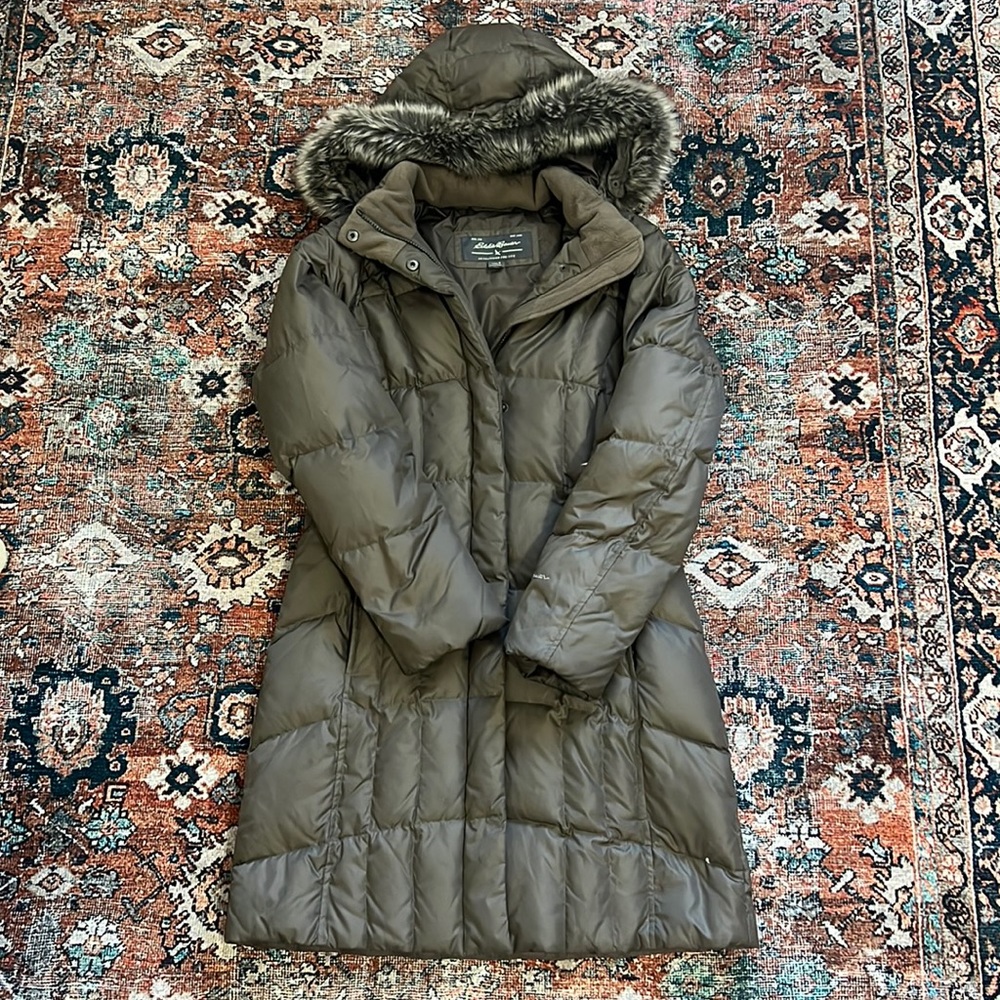 Eddie Bauer Long Down Fur Parka